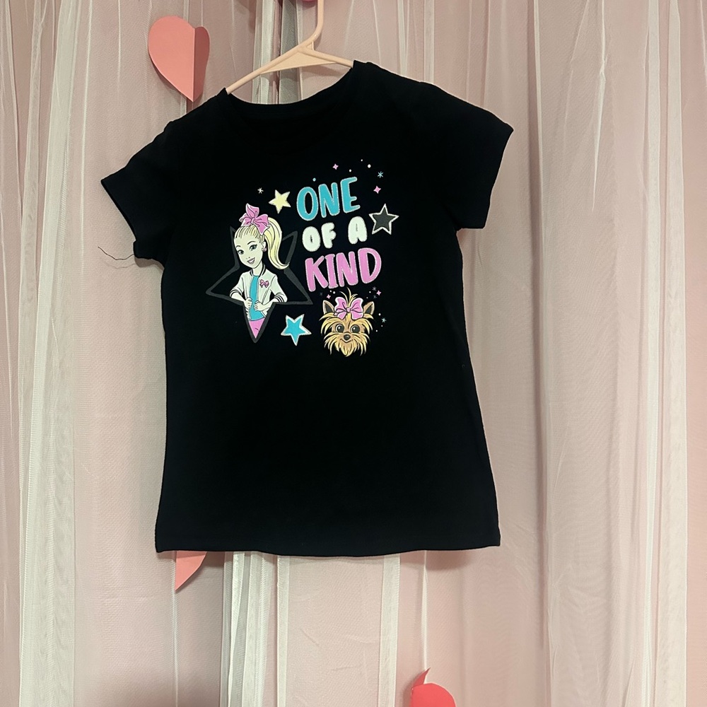Black Kids Shirt with Graphic Print